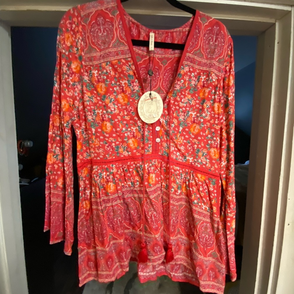 Medium Tulle & Batiste Blouse NWT